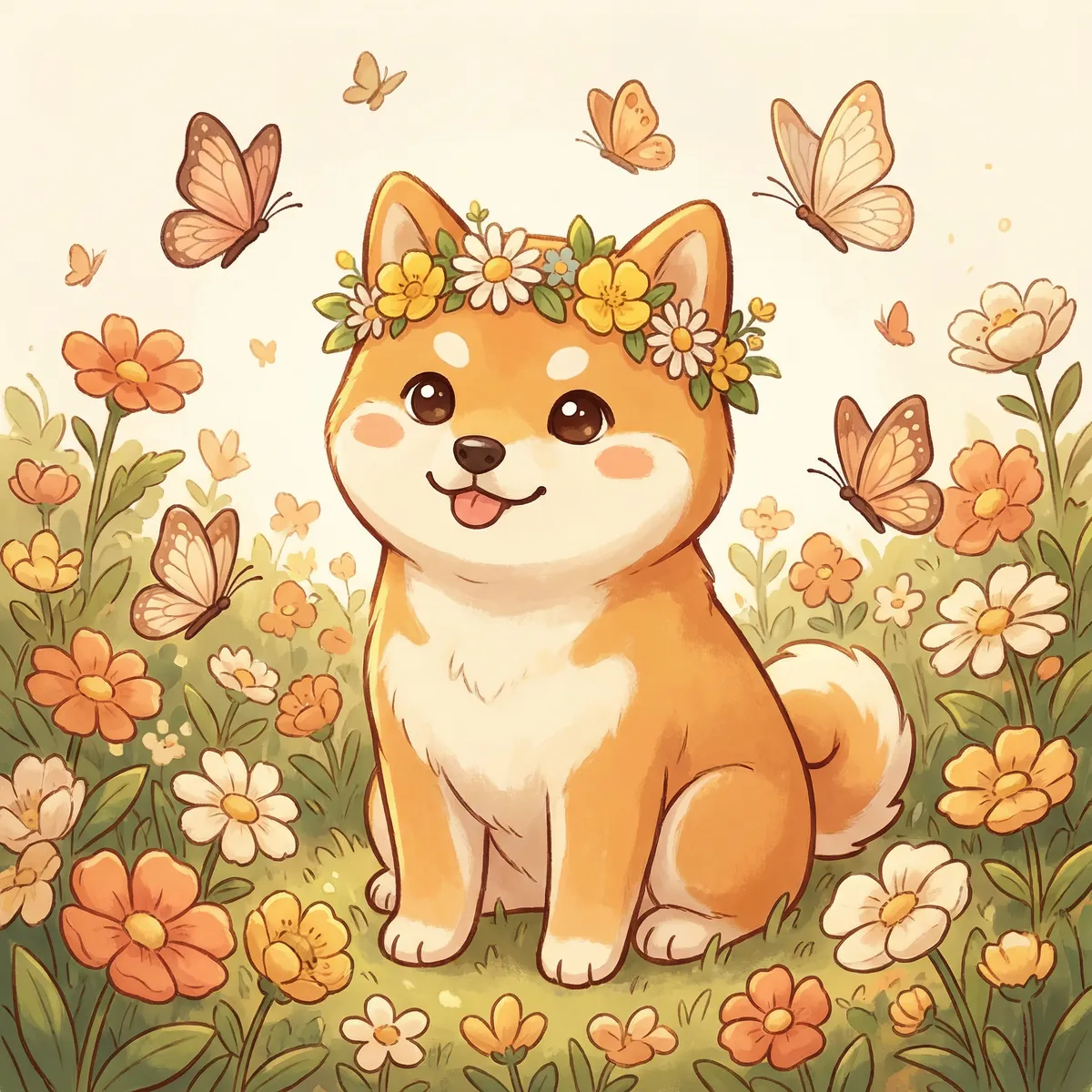 小鲍狗 晒宠广场 - 花园里的柴犬宝宝